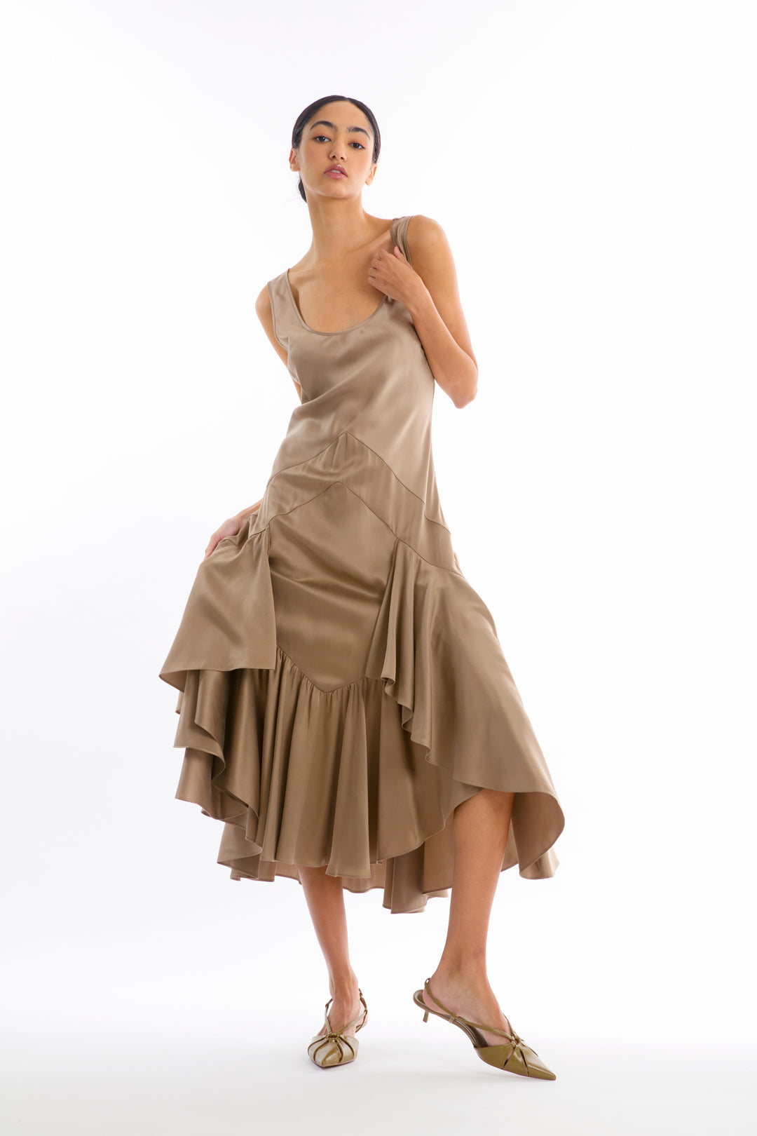 Evelyn Dress - 100% Organic Sand-Washed Silk