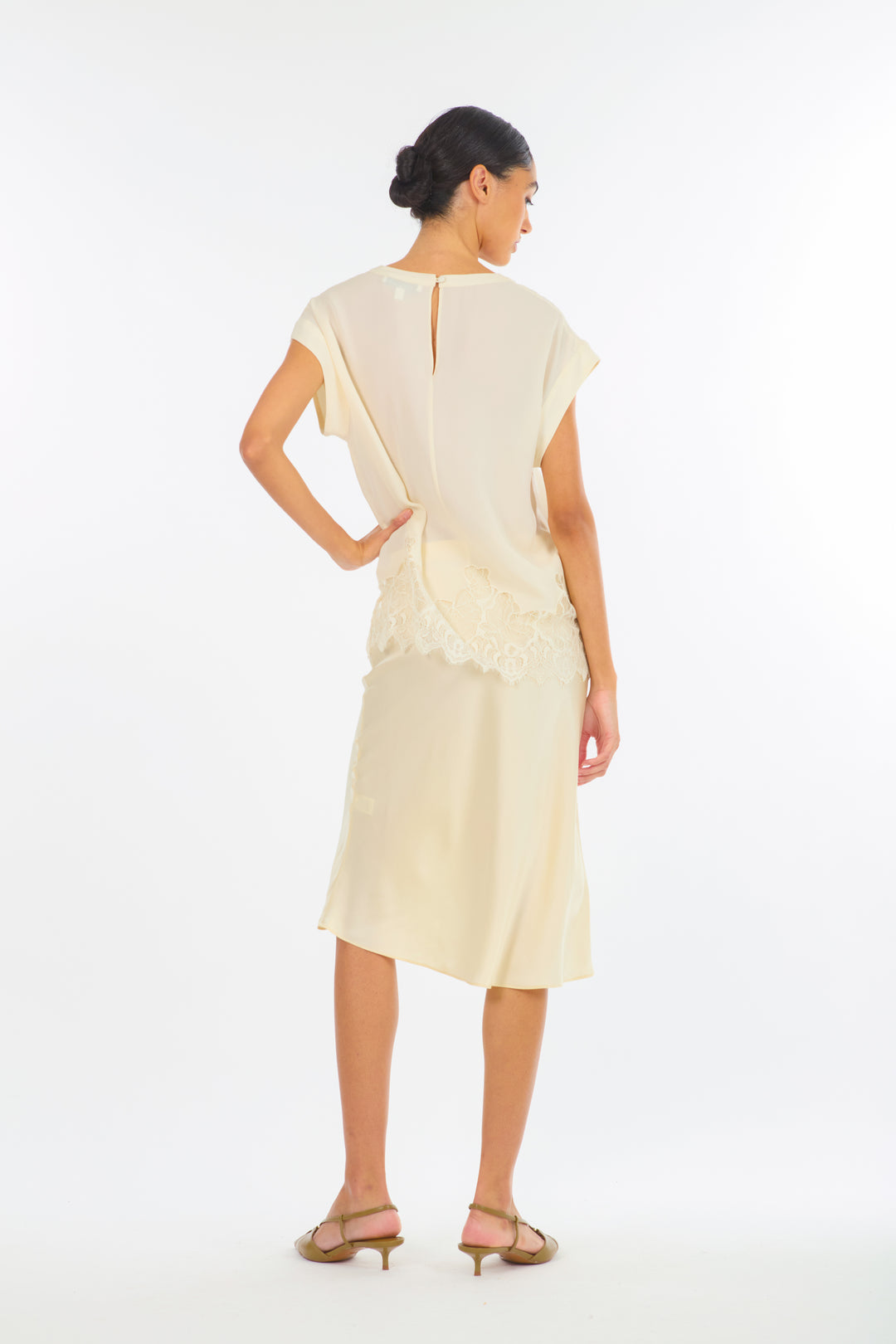 Lainey Midi Skirt - 100% Organic Sand-Washed Silk