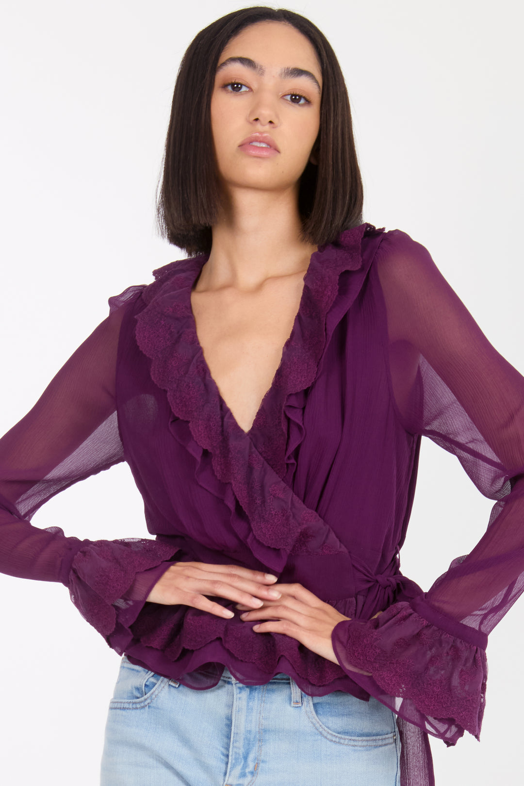 Poet Blouse - 100% Organic Silk Chiffon
