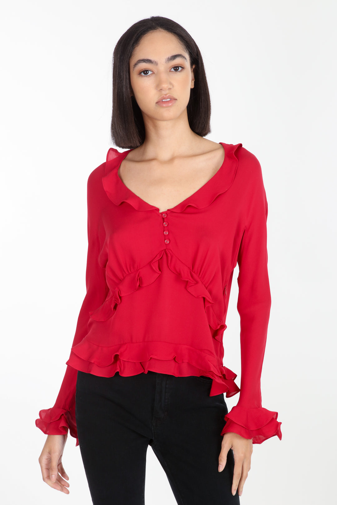 Sander Blouse - 100% Organic Silk Crepe Georgette