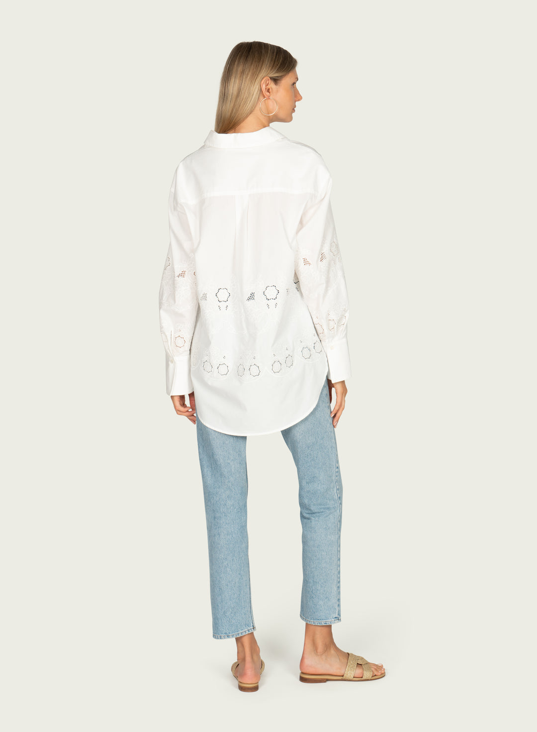 Rye Shirt - Cotton Poplin with Embrodiery