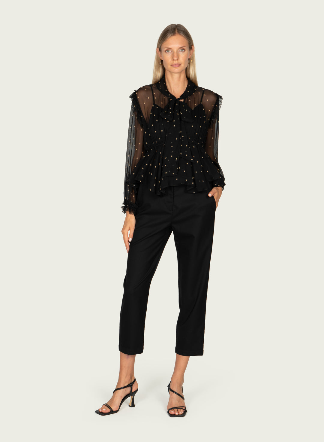 Avelina Blouse - 100% Silk Crinkle Chiffon