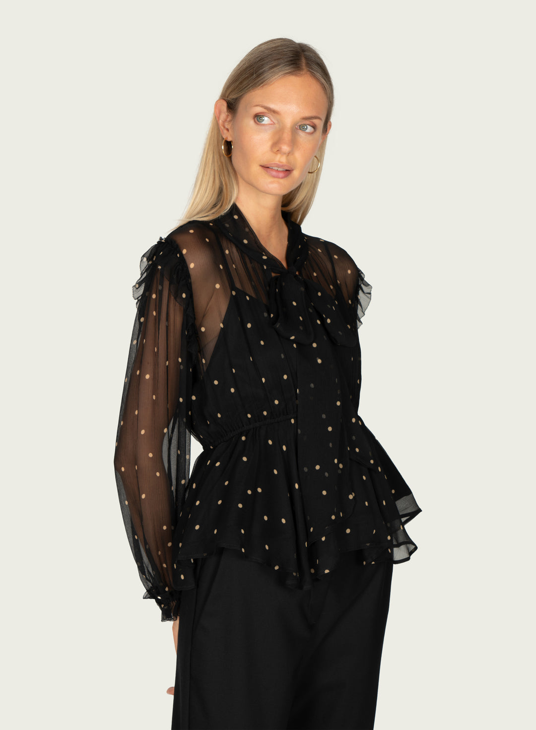 Avelina Blouse - 100% Silk Crinkle Chiffon