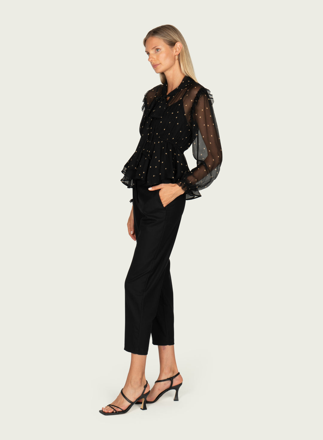 Avelina Blouse - 100% Silk Crinkle Chiffon