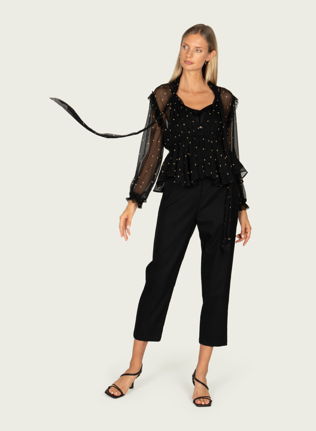 Avelina Blouse - 100% Silk Crinkle Chiffon