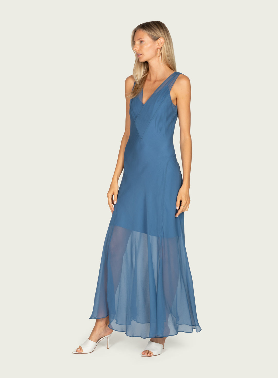 Iver Maxi Dress - 100% Silk Crinkle Chiffon