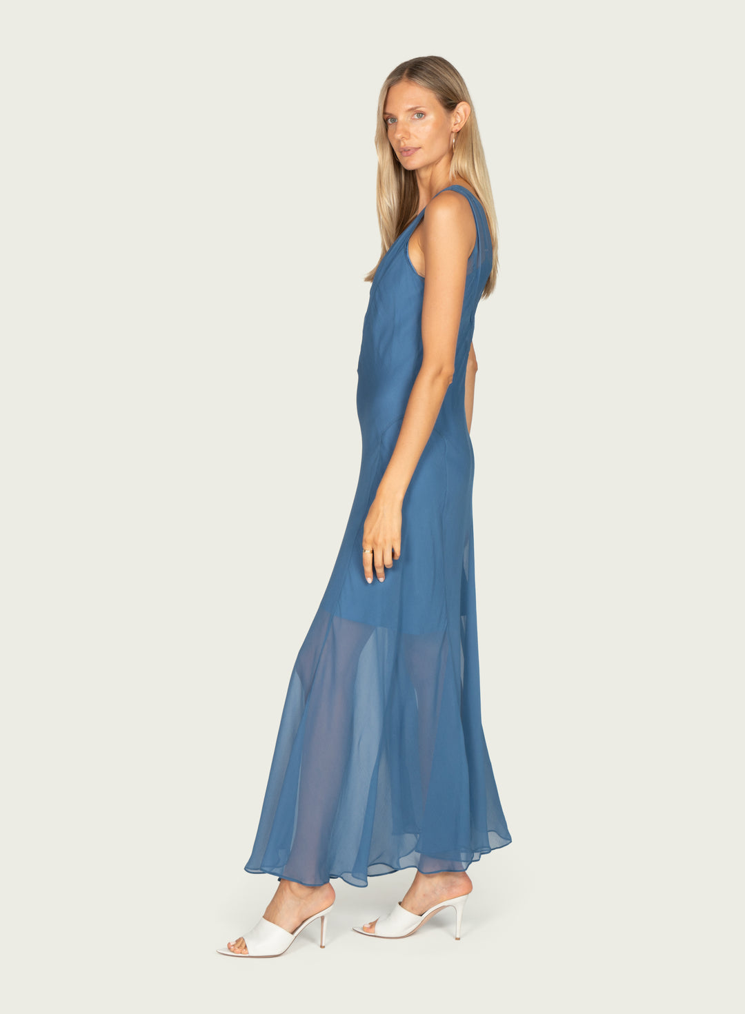 Iver Maxi Dress - 100% Silk Crinkle Chiffon