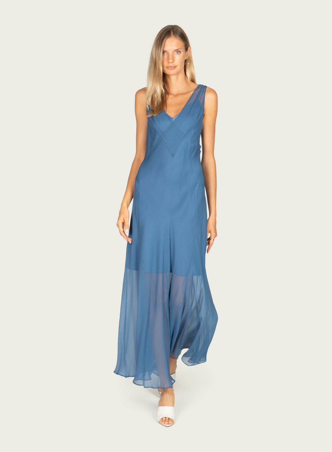 Iver Maxi Dress - 100% Silk Crinkle Chiffon