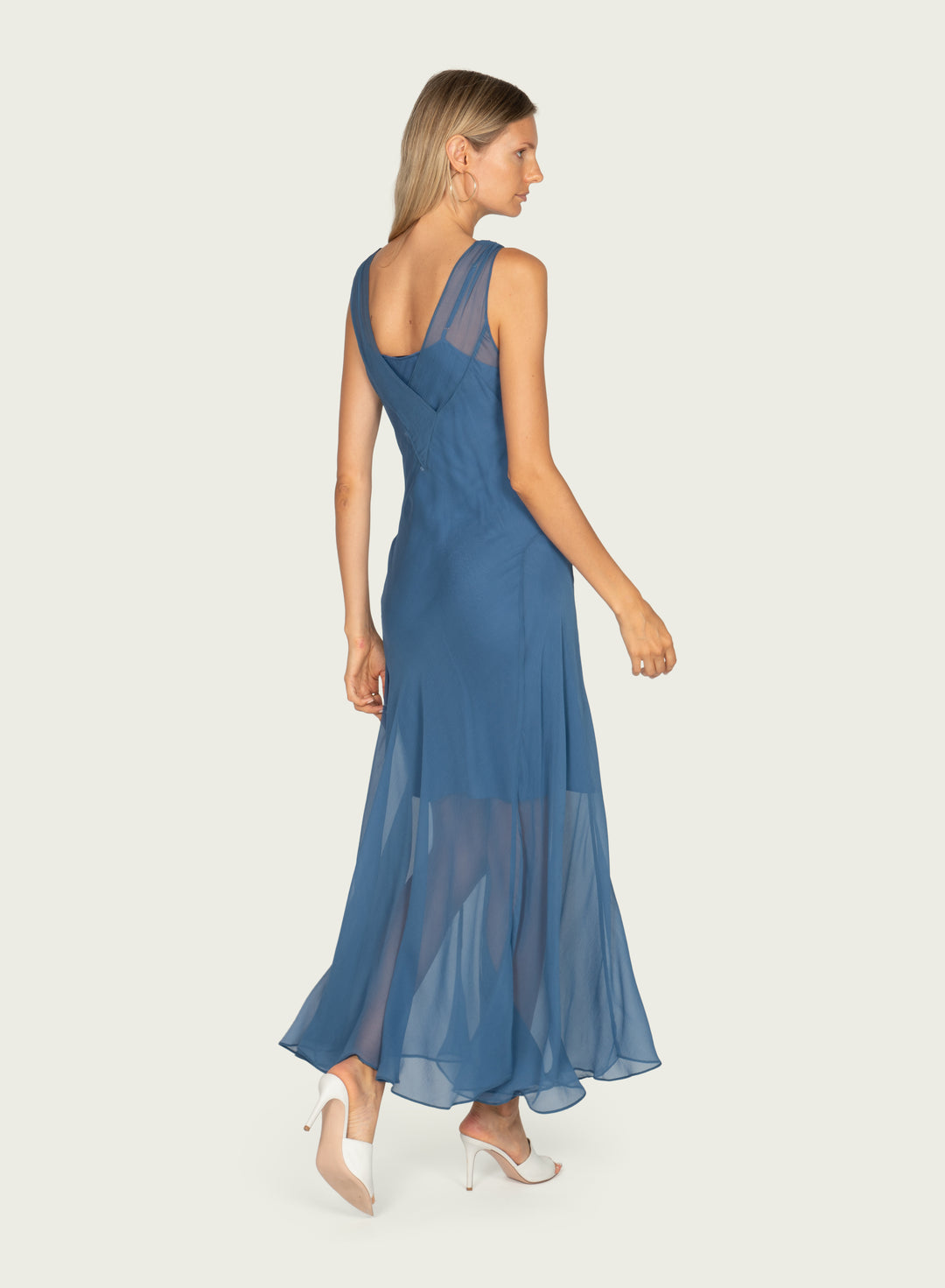 Iver Maxi Dress - 100% Silk Crinkle Chiffon