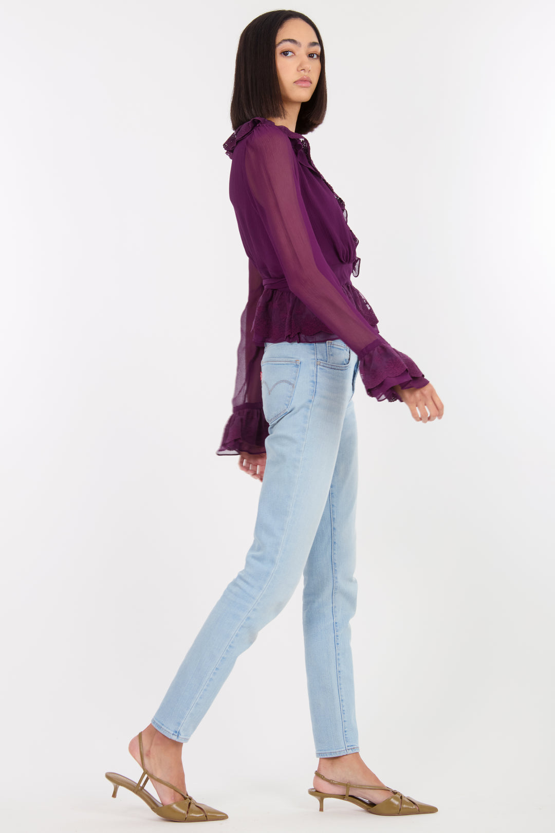 Poet Blouse - 100% Organic Silk Chiffon