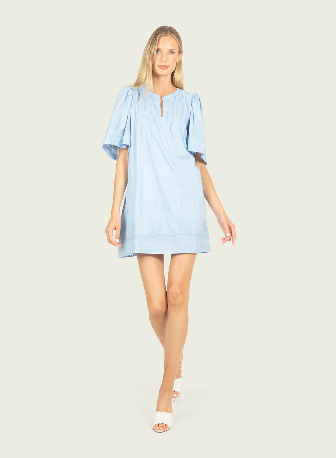 Kali Dress - Cotton Voile with Embroidery