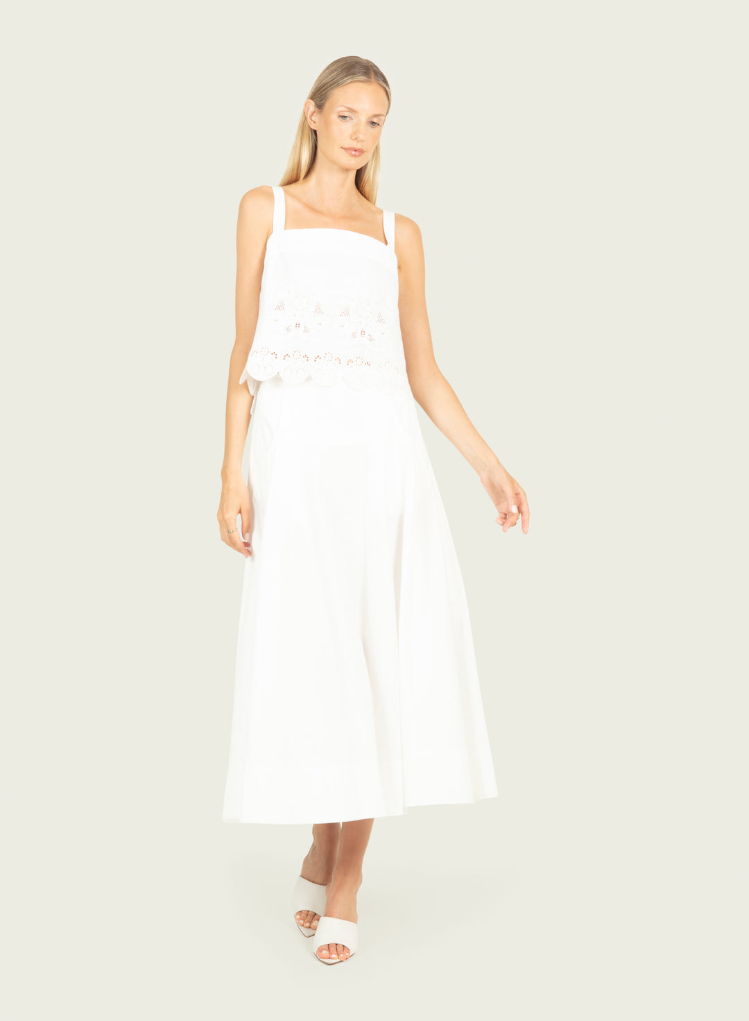 Cosette Top - Cotton Poplin with Embroidery
