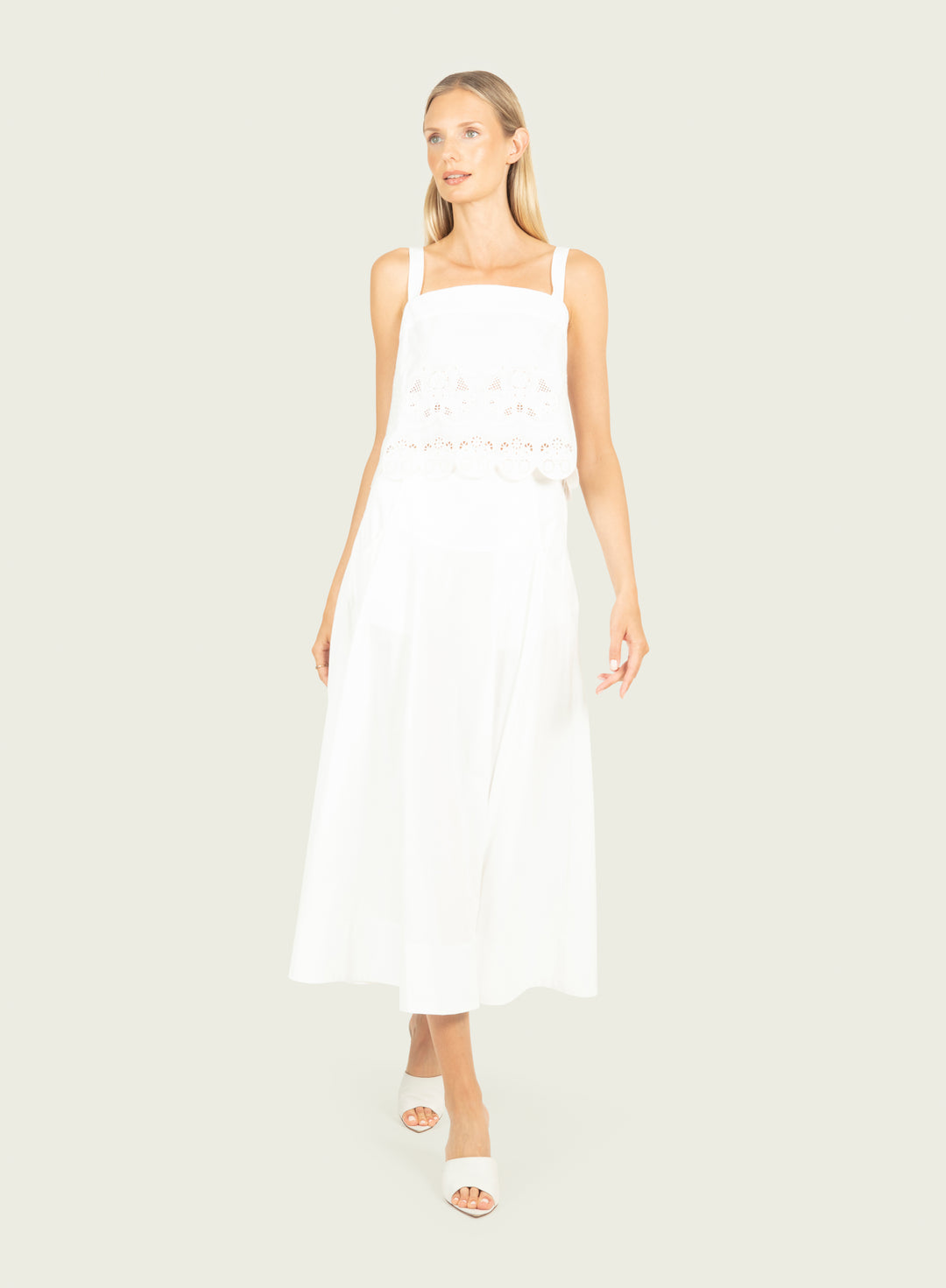 Cosette Top - Cotton Poplin with Embroidery