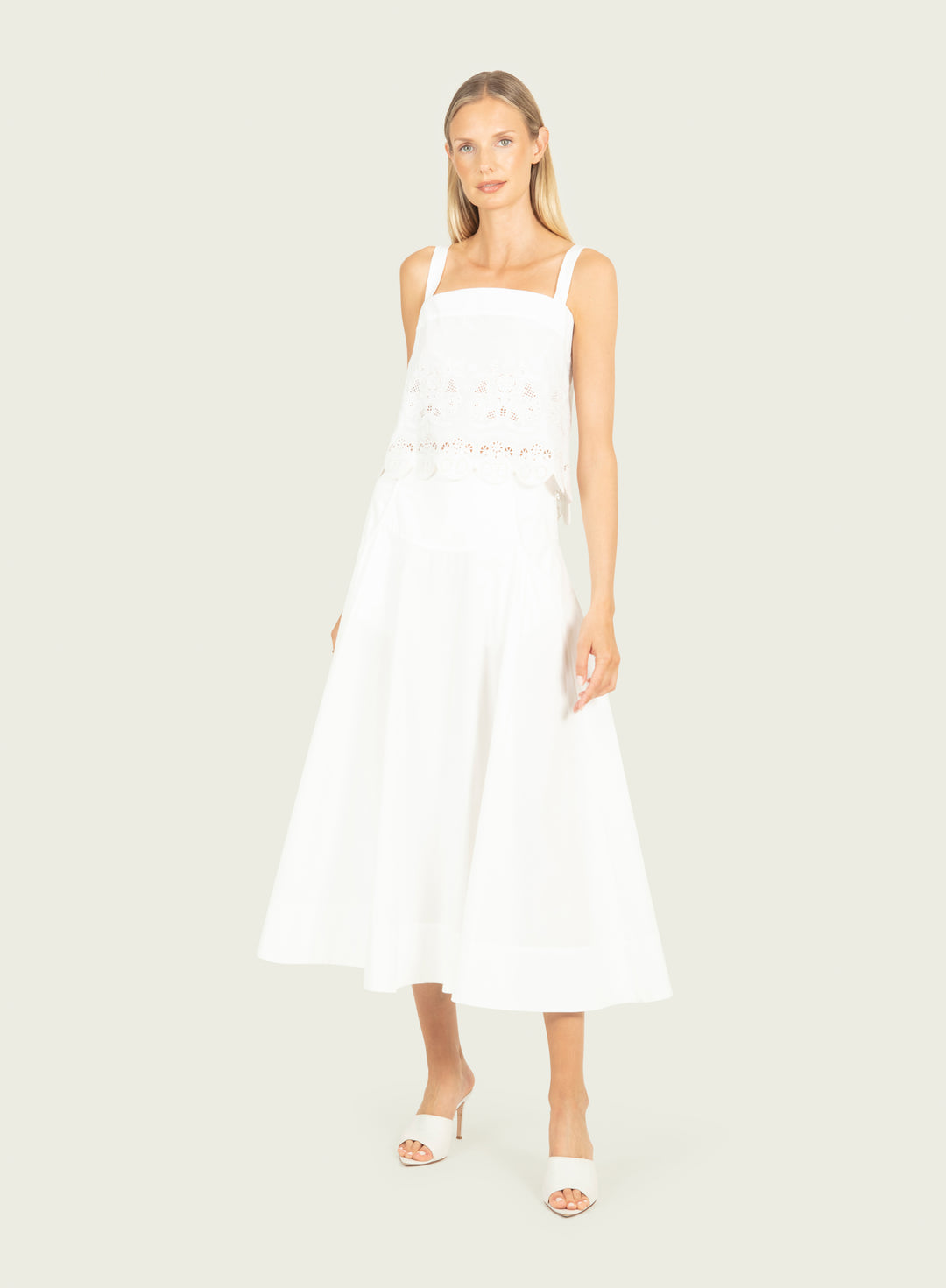 Cosette Top - Cotton Poplin with Embroidery