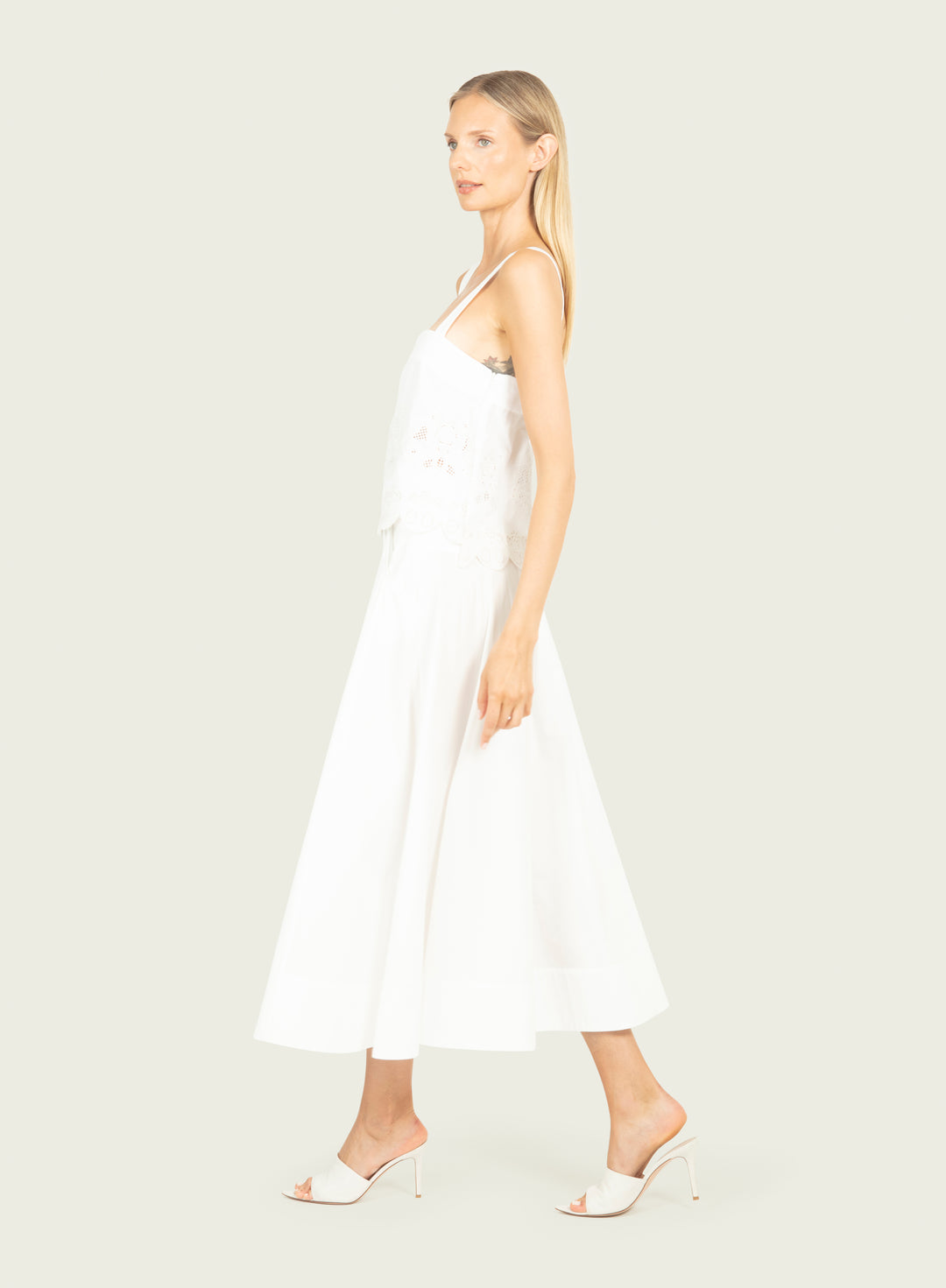 Cosette Top - Cotton Poplin with Embroidery
