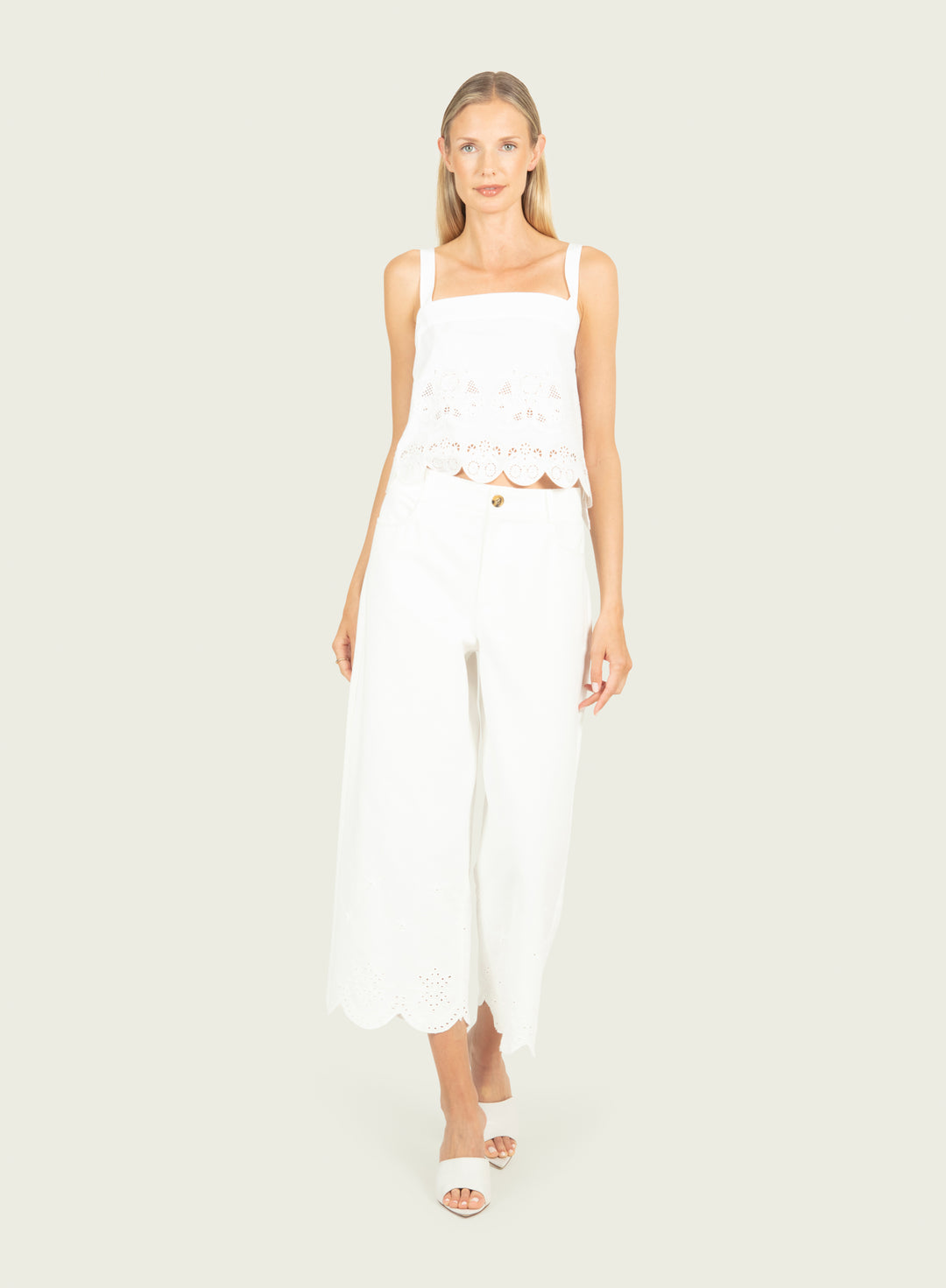 Cosette Top - Cotton Poplin with Embroidery