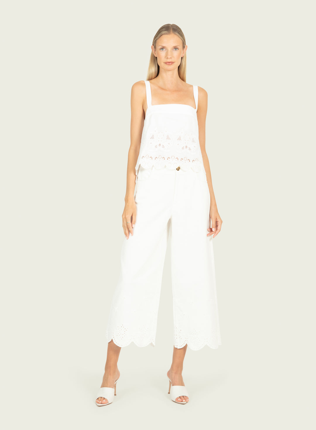 Cosette Top - Cotton Poplin with Embroidery