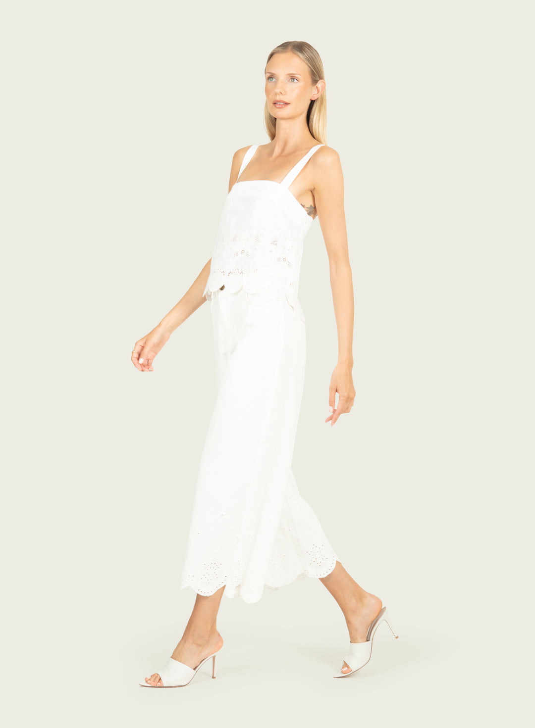 Cosette Top - Cotton Poplin with Embroidery