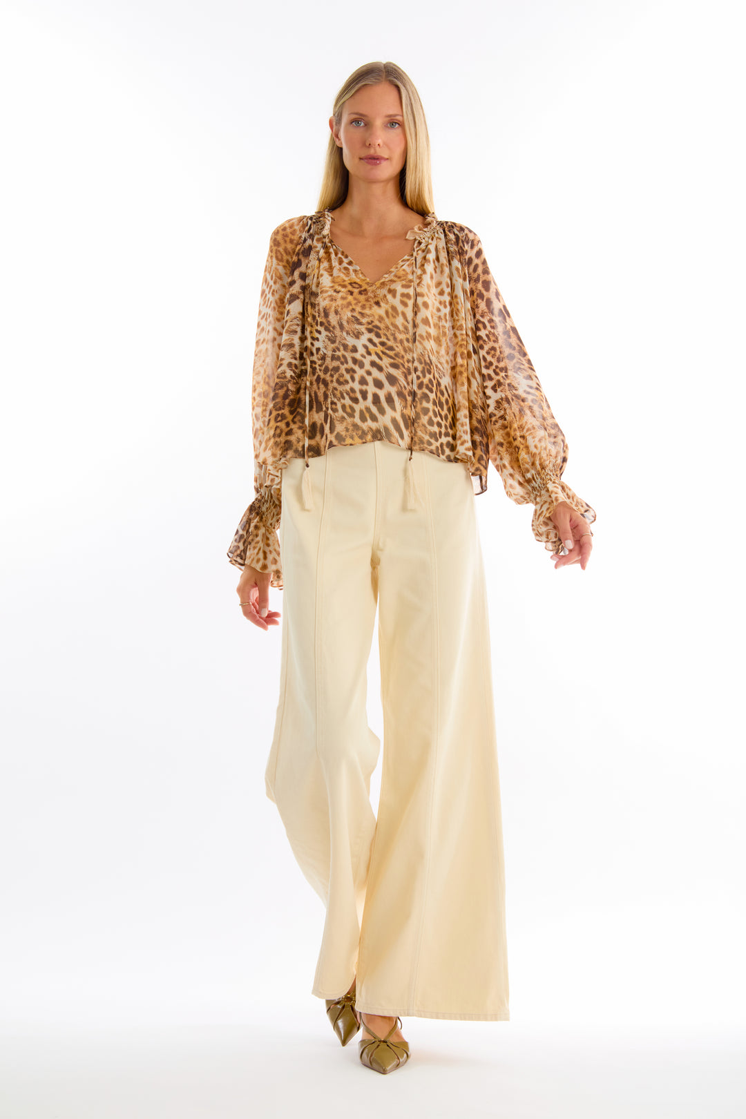 Cambria Blouse - 100% Organic Silk Chiffon