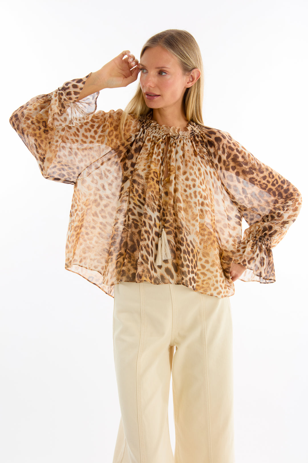 Cambria Blouse - 100% Organic Silk Chiffon