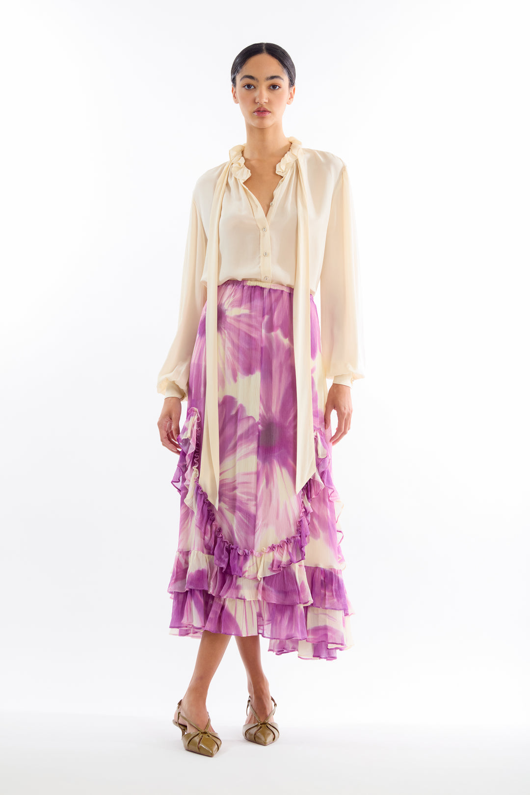 Channah Skirt - 100% Organic Silk Chiffon
