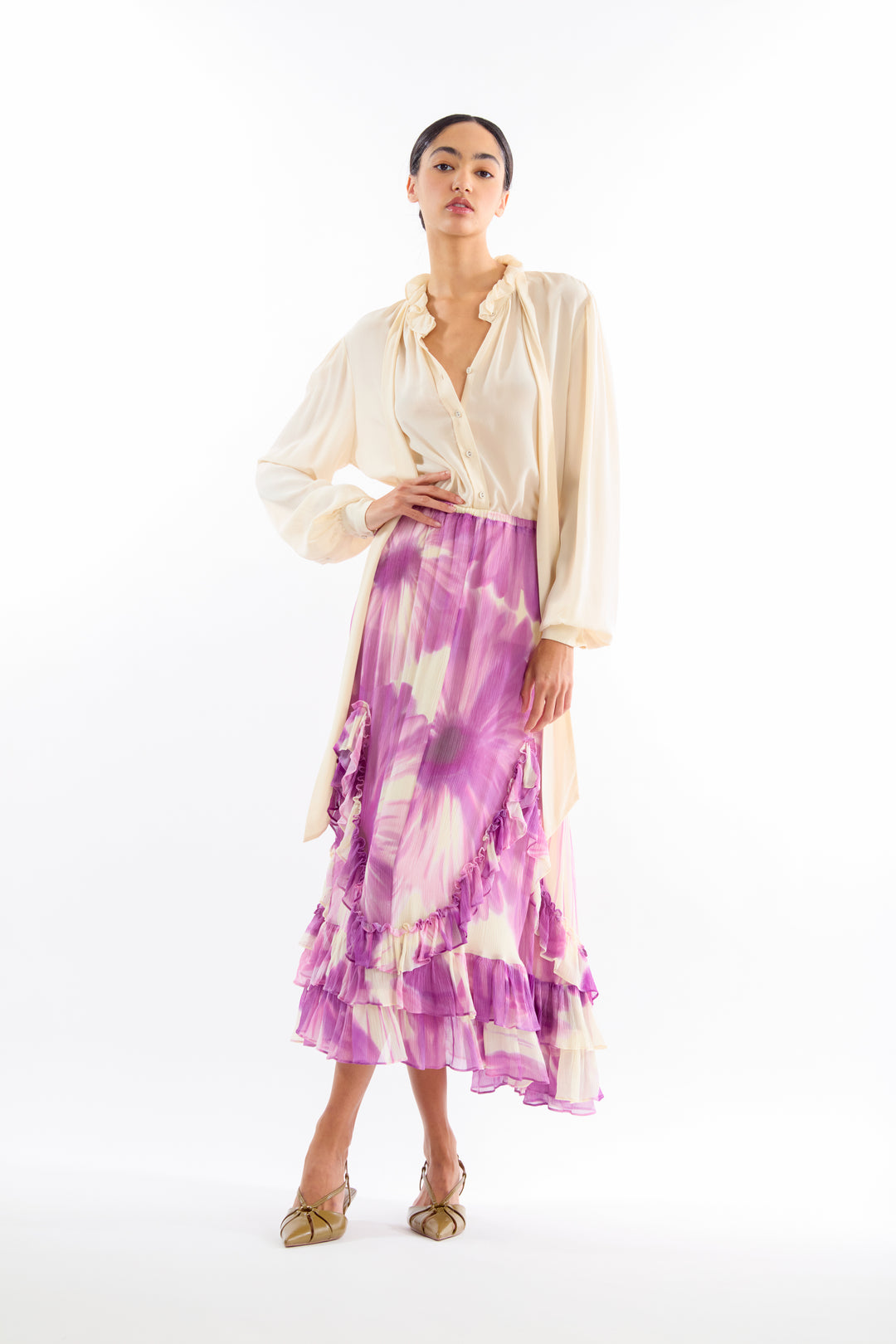 Channah Skirt - 100% Organic Silk Chiffon