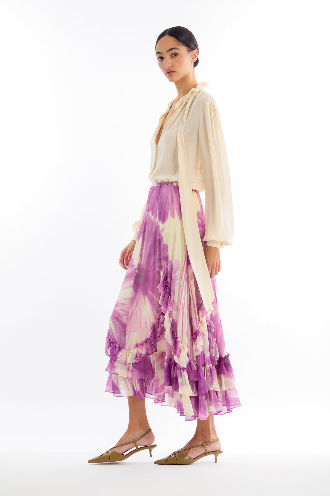 Channah Skirt - 100% Organic Silk Chiffon