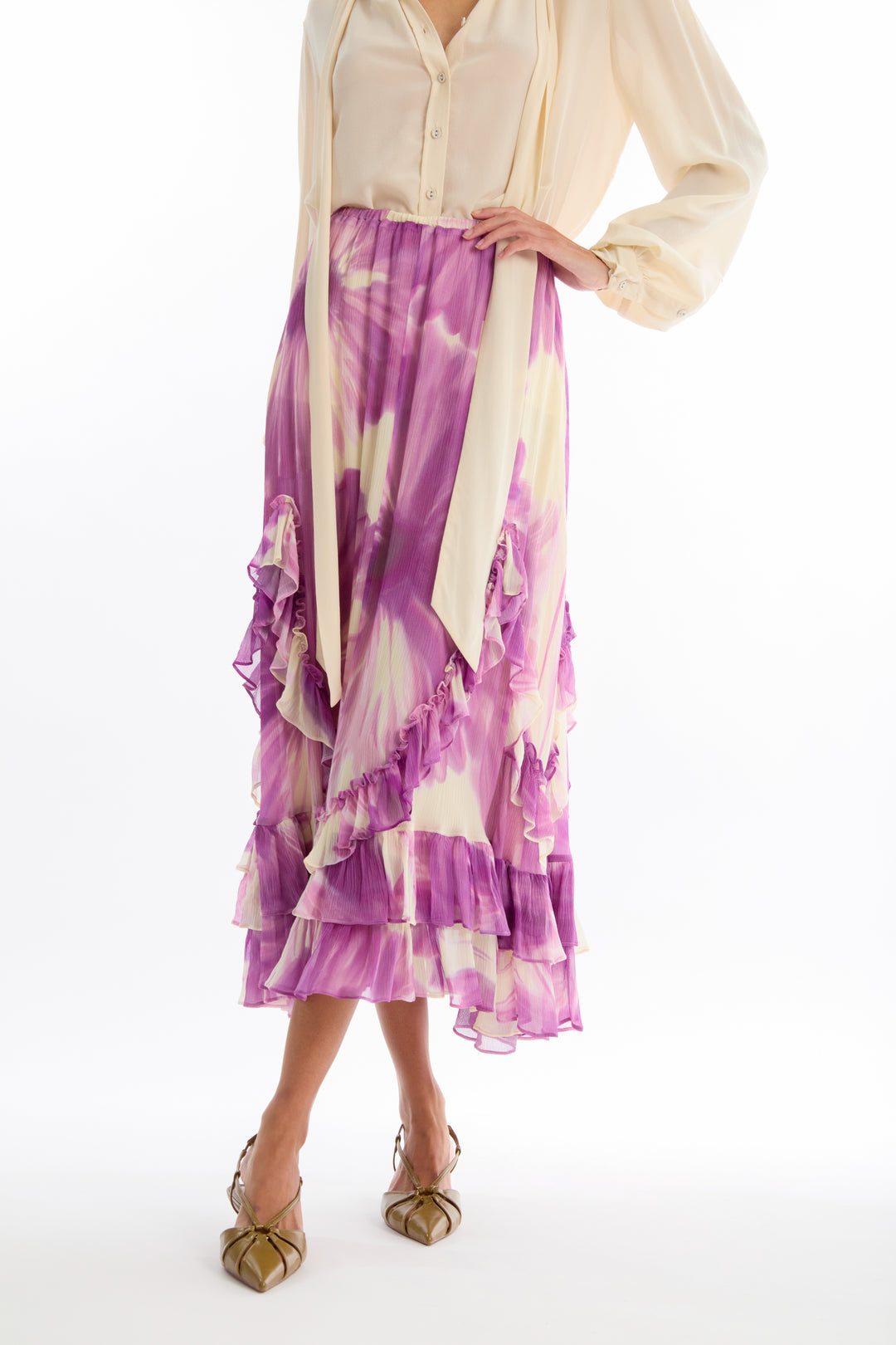 Channah Skirt - 100% Organic Silk Chiffon