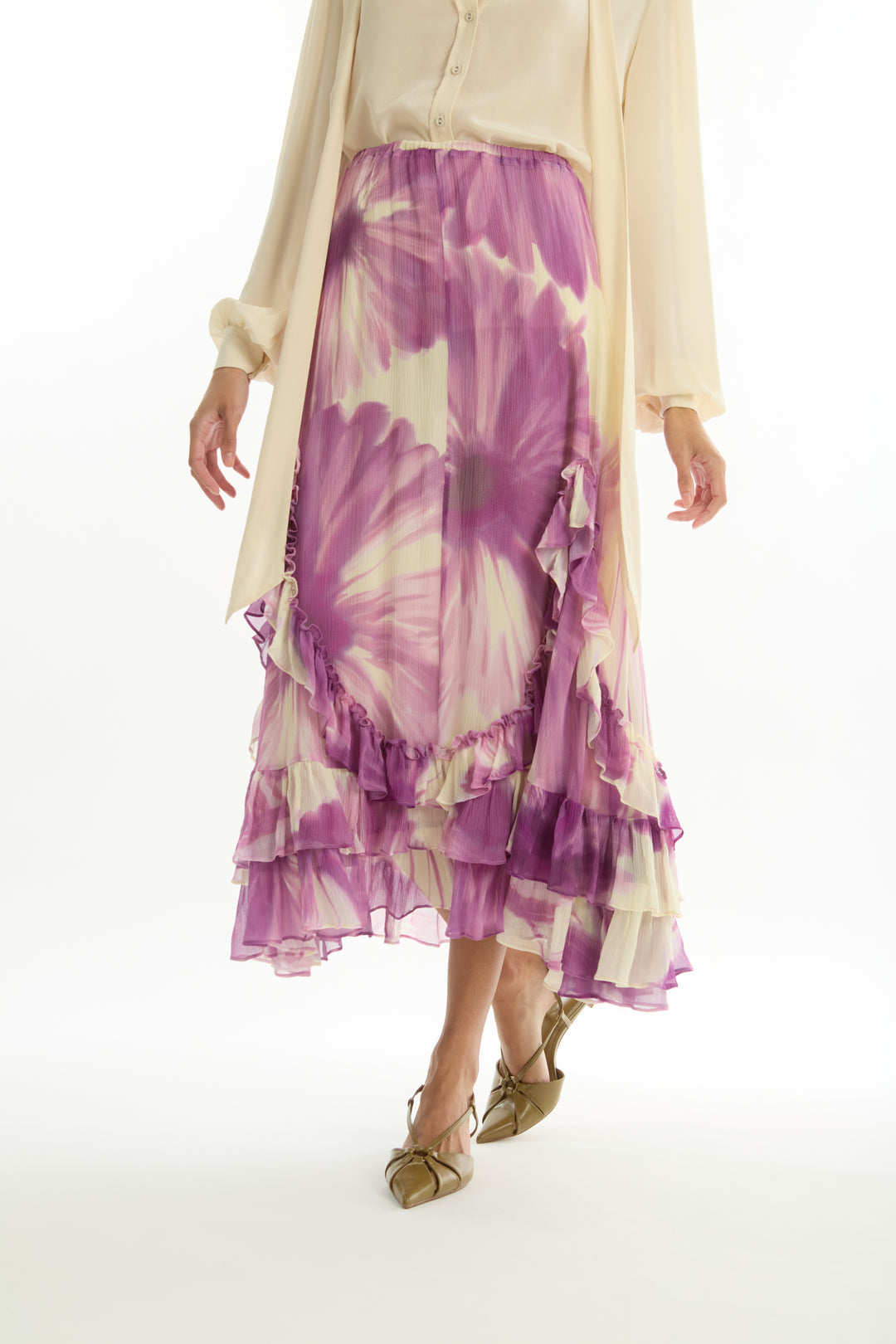 Channah Skirt - 100% Organic Silk Chiffon