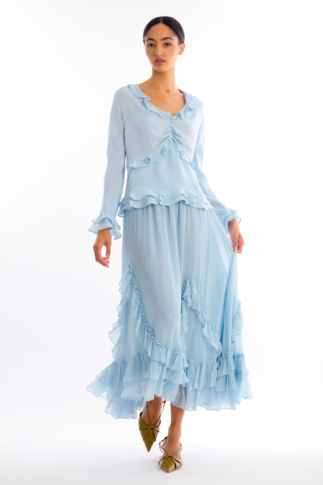 Sander Blouse - 100% Organic Silk Crepe Georgette