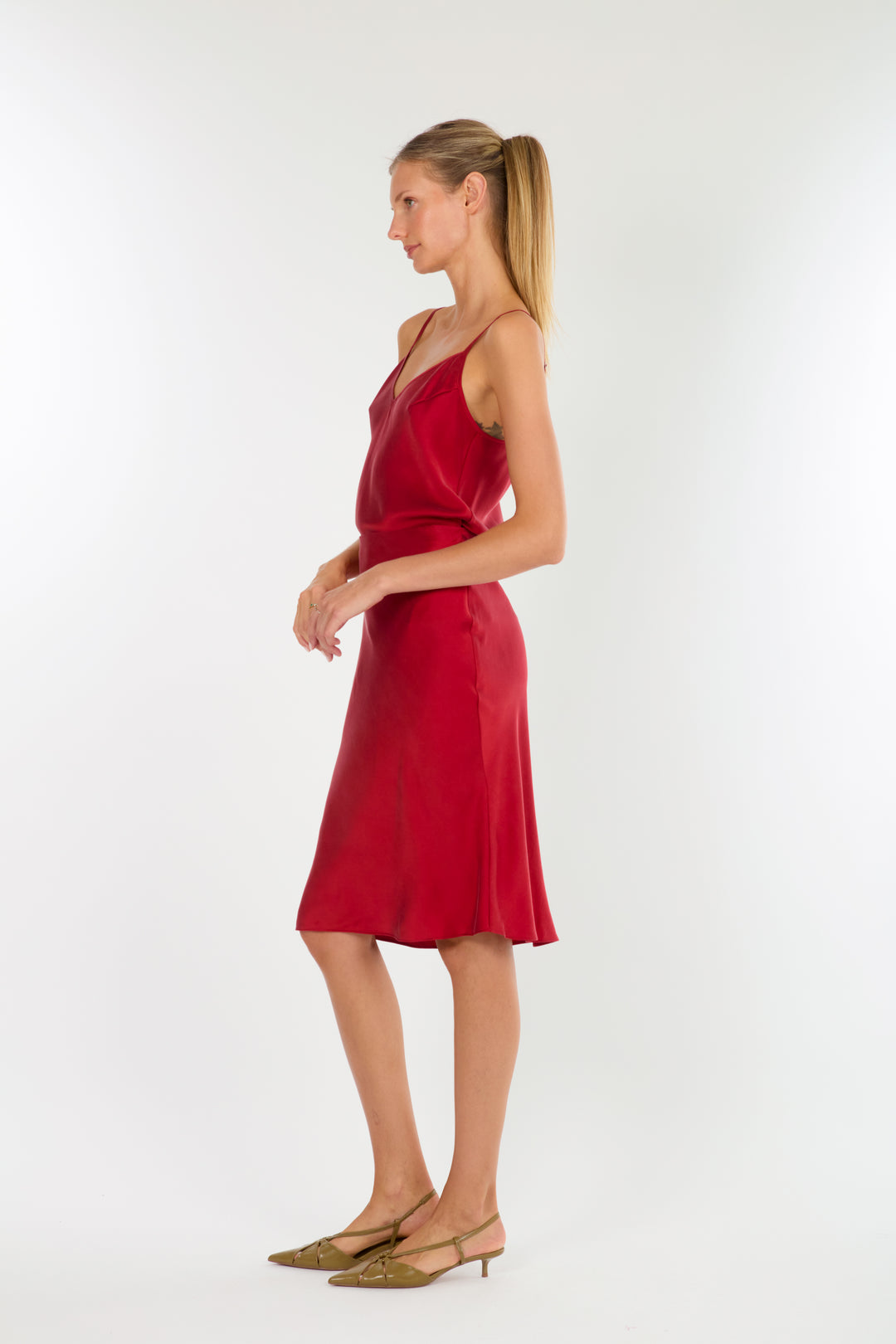 Lainey Midi Skirt - 100% Organic Sand-Washed Silk