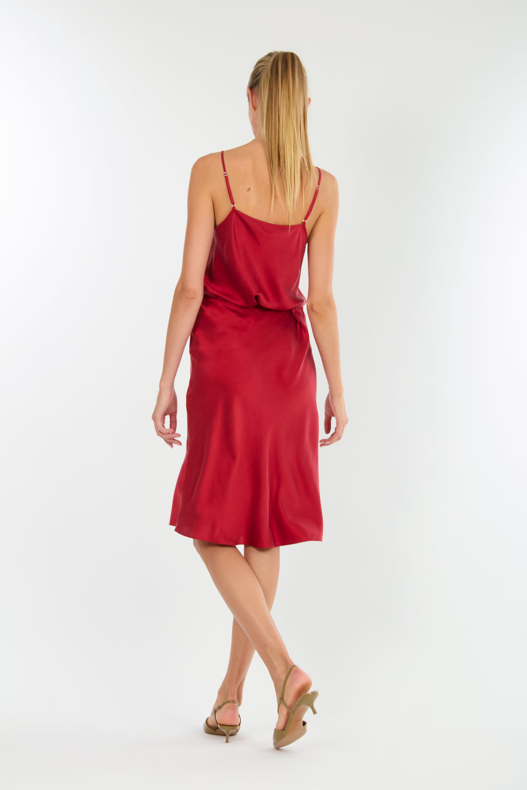 Lainey Midi Skirt - 100% Organic Sand-Washed Silk
