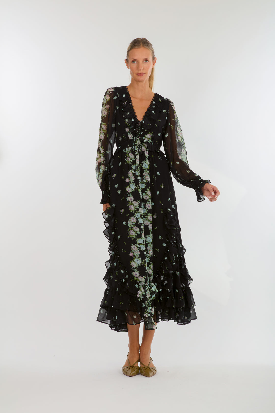 Brighton Dress - 100% Organic Silk Chiffon