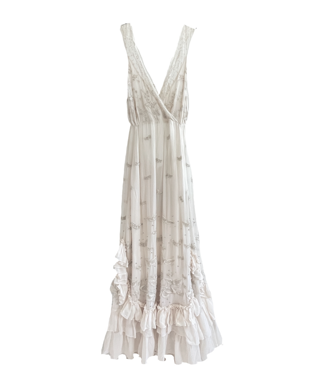 Celine Dress - Viscose Georgette Delicate Beading and Embroidery