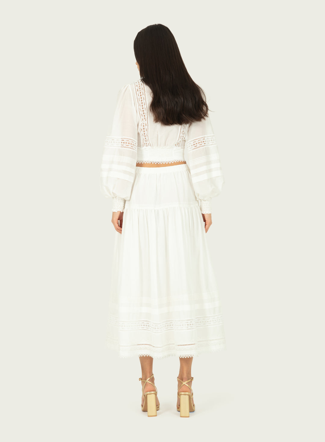 Oriana Skirt - Cotton Silk with Embroidery
