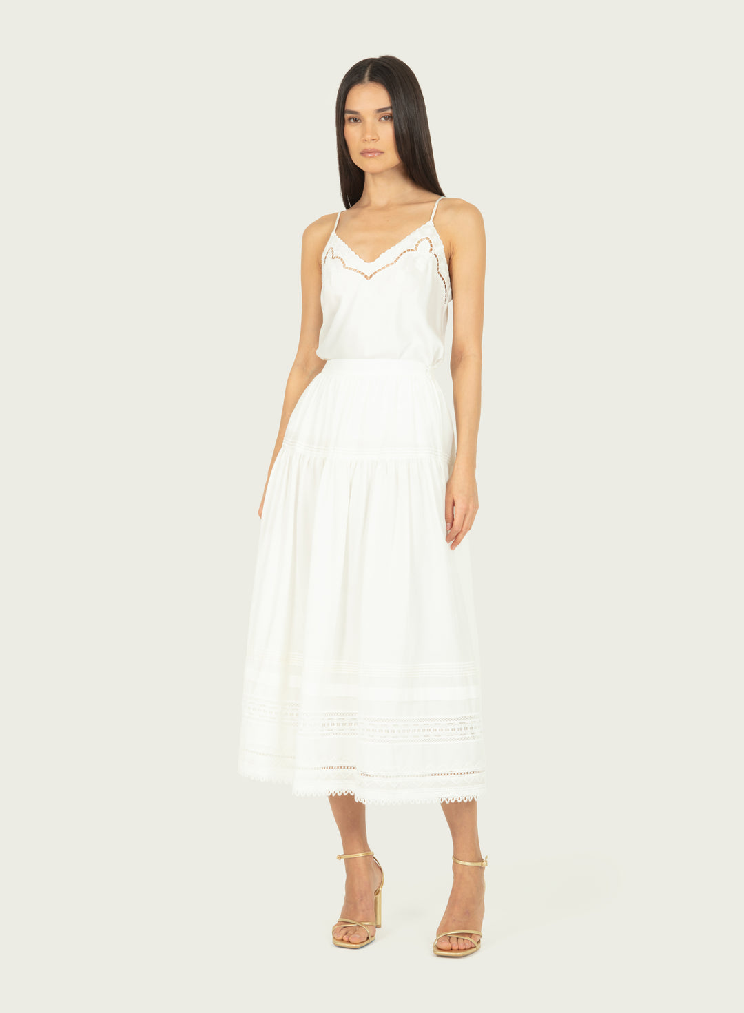 Wimberly Cami - Off-White - 100% Organic Sand-Washed Silk
