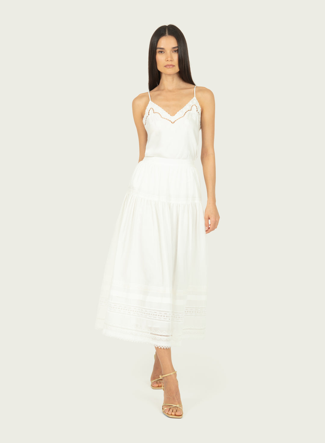 Wimberly Cami - Off-White - 100% Organic Sand-Washed Silk