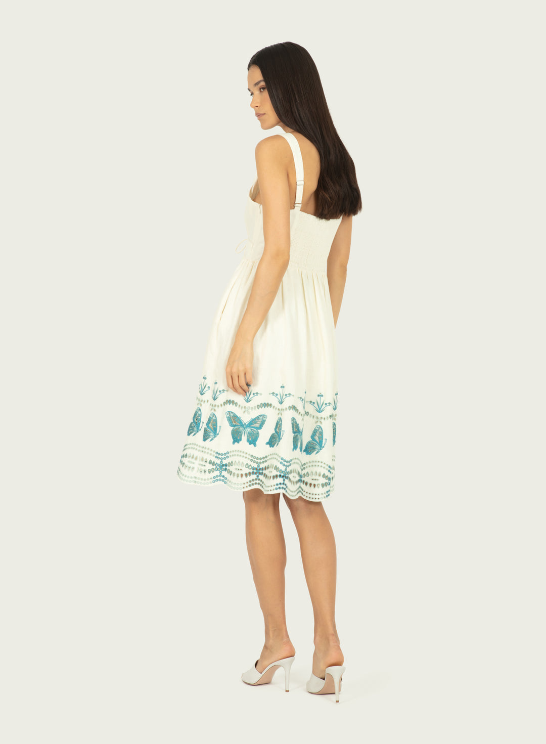 Verona Dress - Cotton Linen with Embroidery