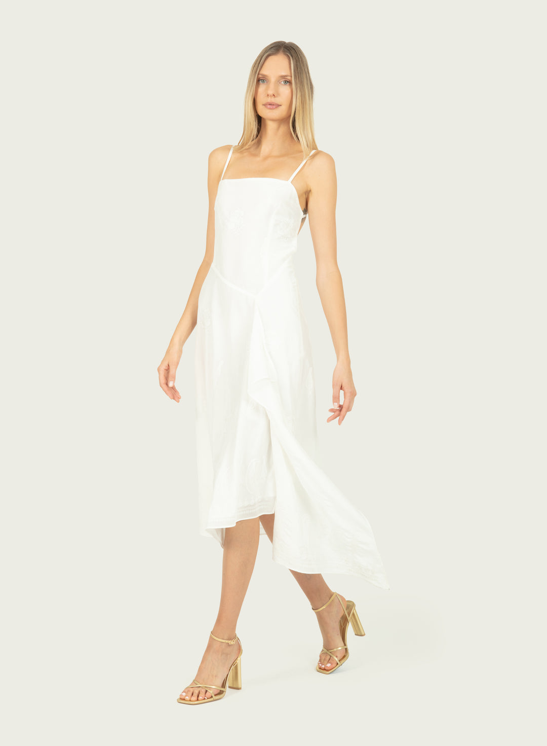 Rosetta Dress - Cotton Poplin with Embroidery