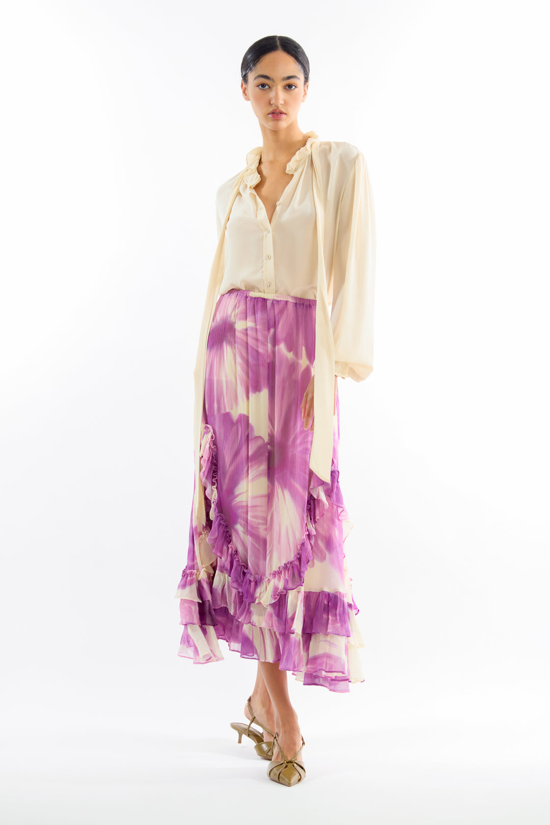 Channah Skirt - 100% Organic Silk Chiffon