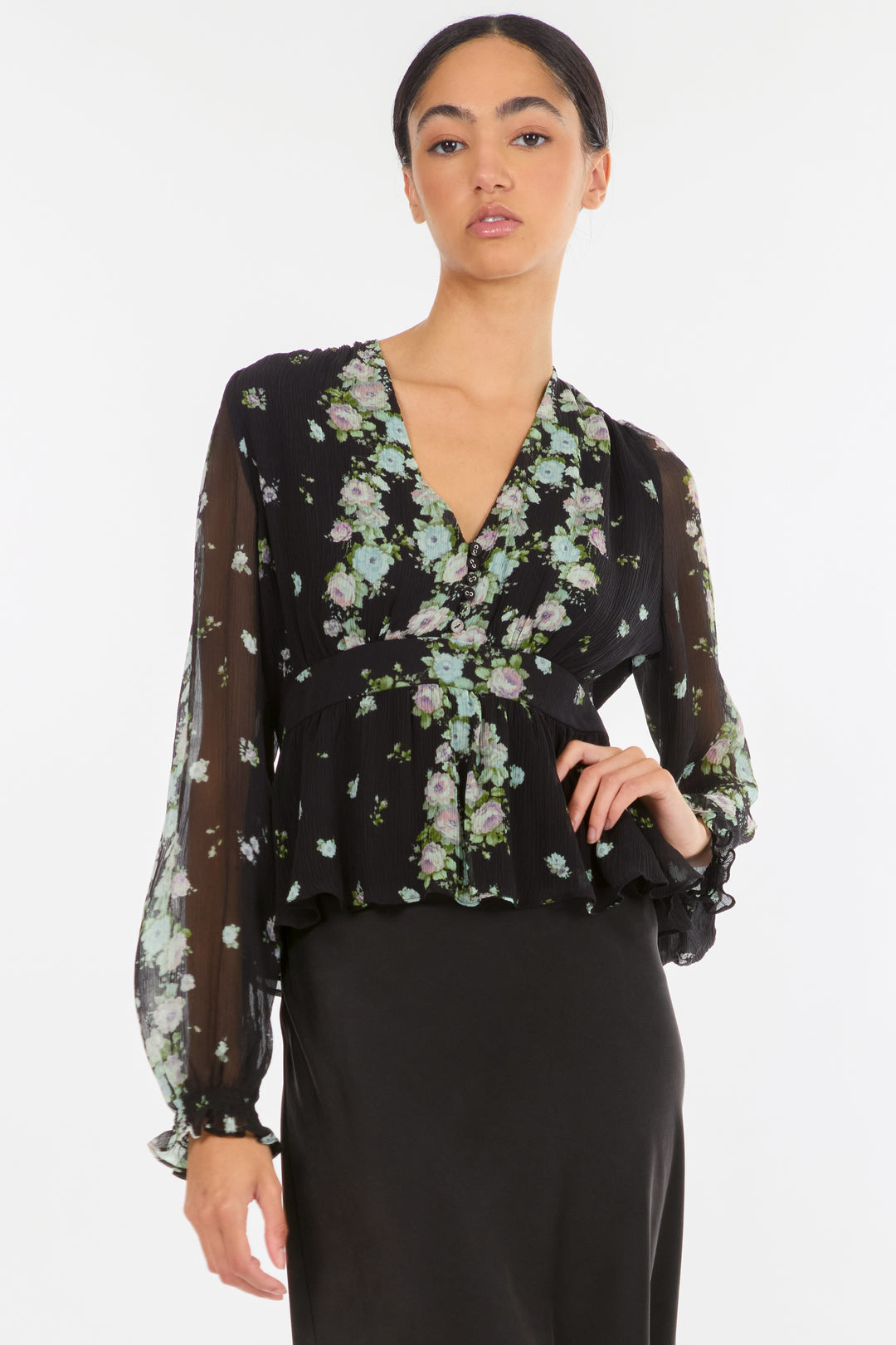 Emerson Blouse - 100% Organic Silk Chiffon