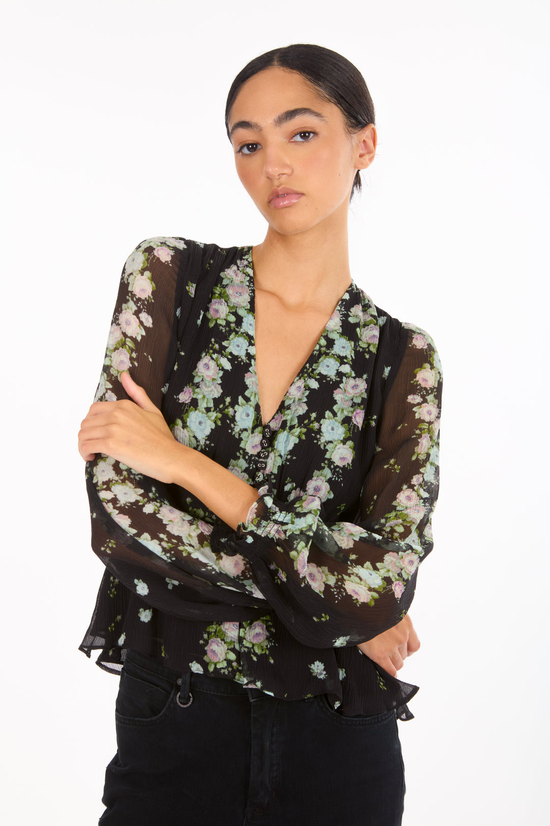 Emerson Blouse - 100% Organic Silk Chiffon