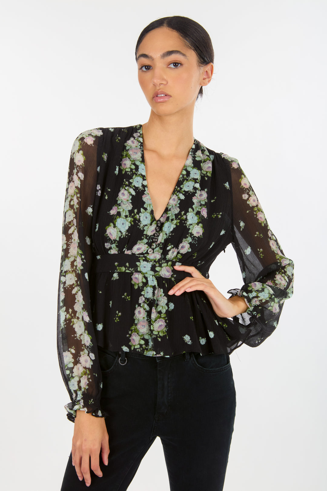 Emerson Blouse - 100% Organic Silk Chiffon