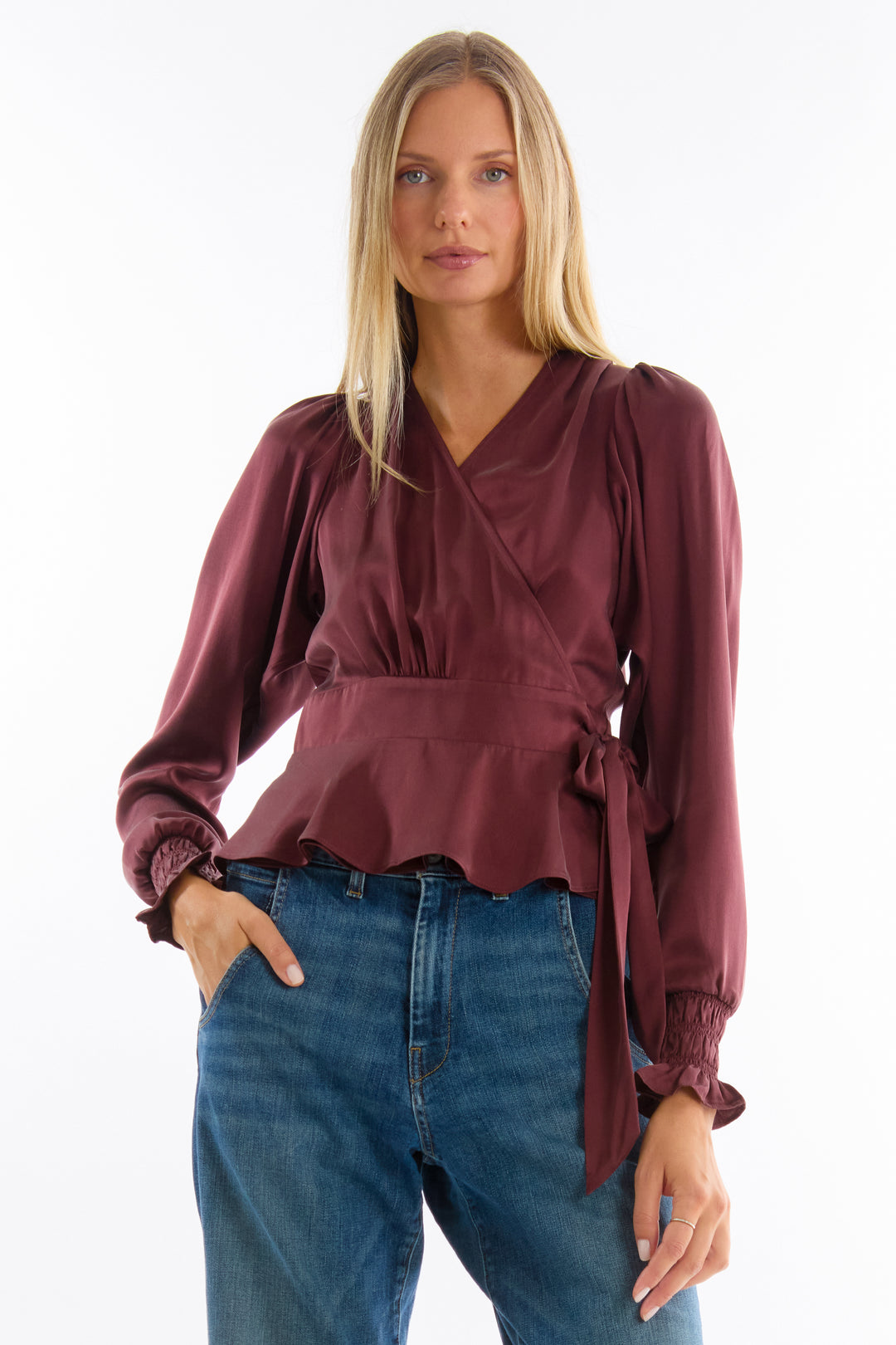 Hailey Top -100% Organic Sand-Washed Silk