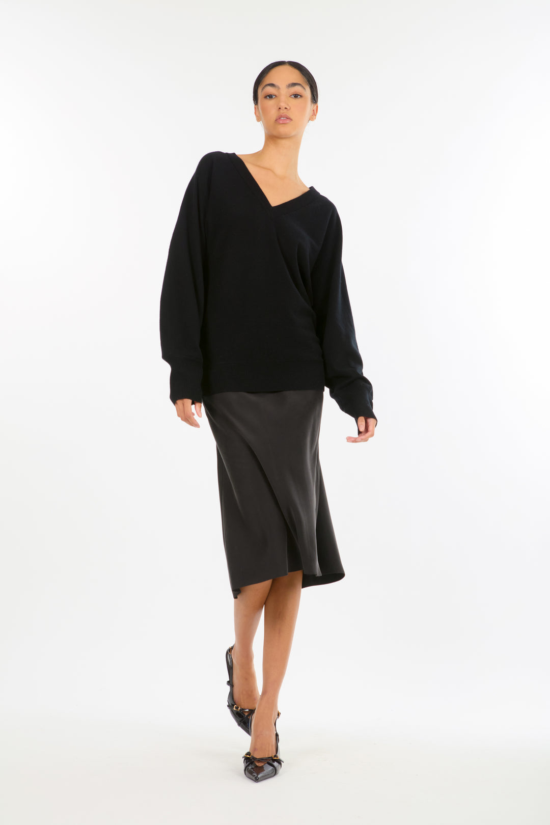 Lainey Midi Skirt - 100% Organic Sand-Washed Silk