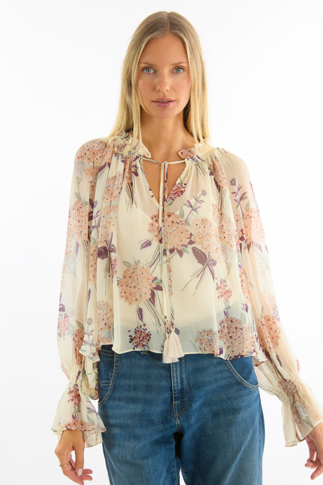 Katerina Blouse - 100% Organic Silk Chiffon