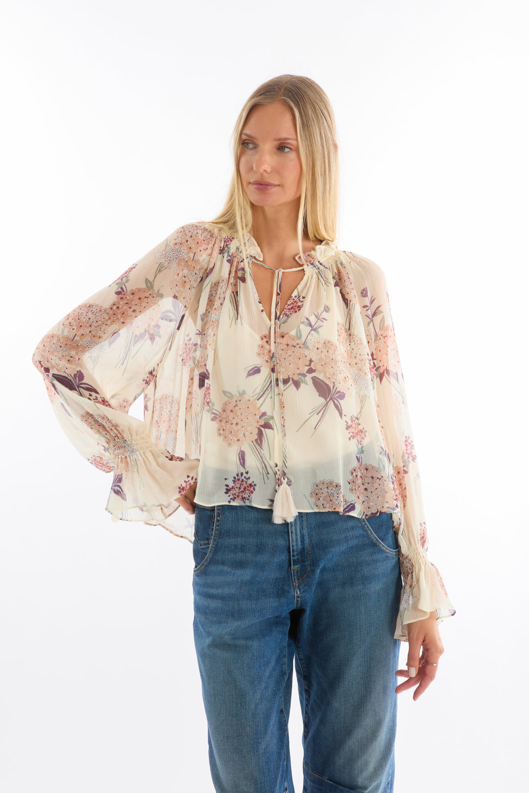 Katerina Blouse - 100% Organic Silk Chiffon