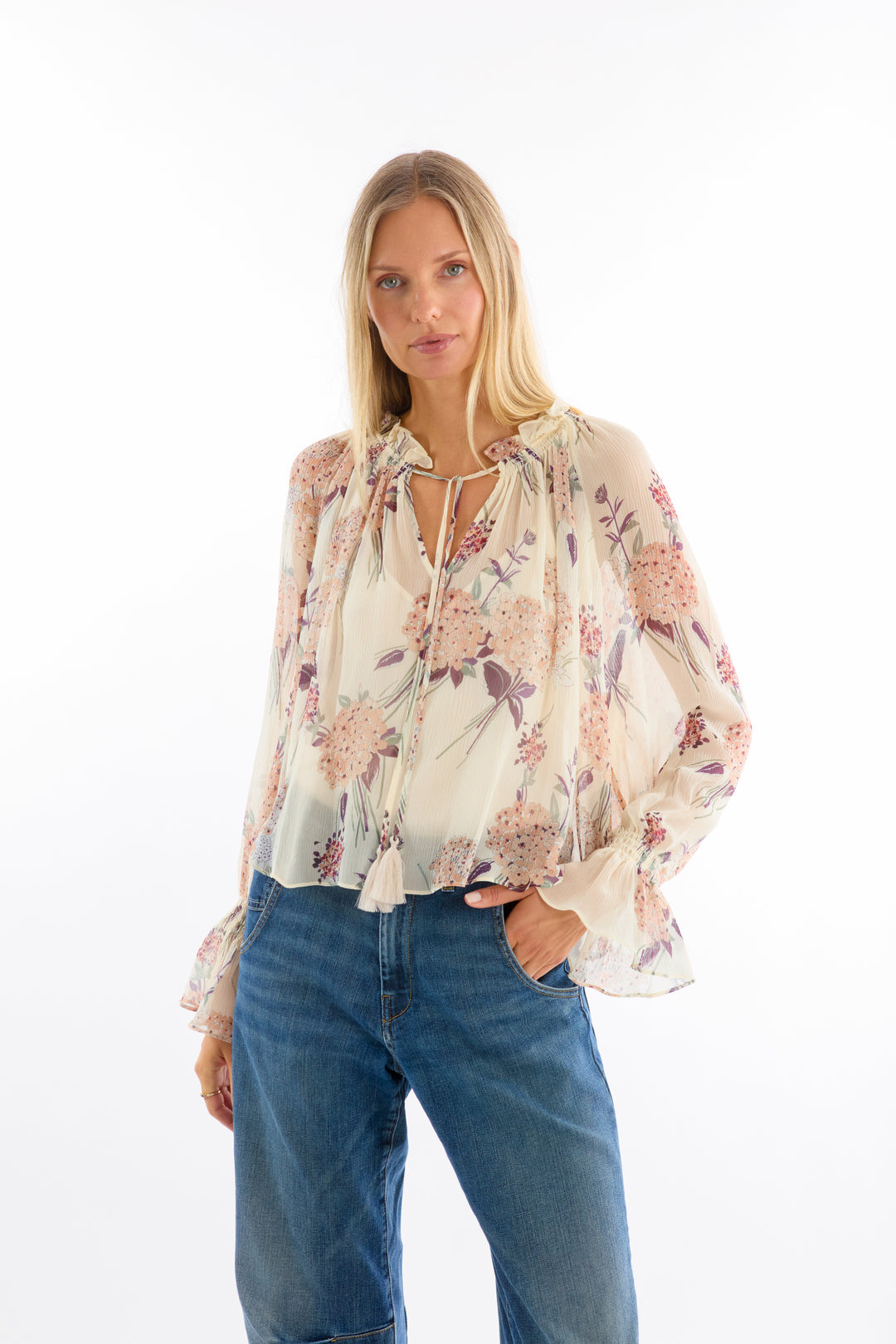 Katerina Blouse - 100% Organic Silk Chiffon