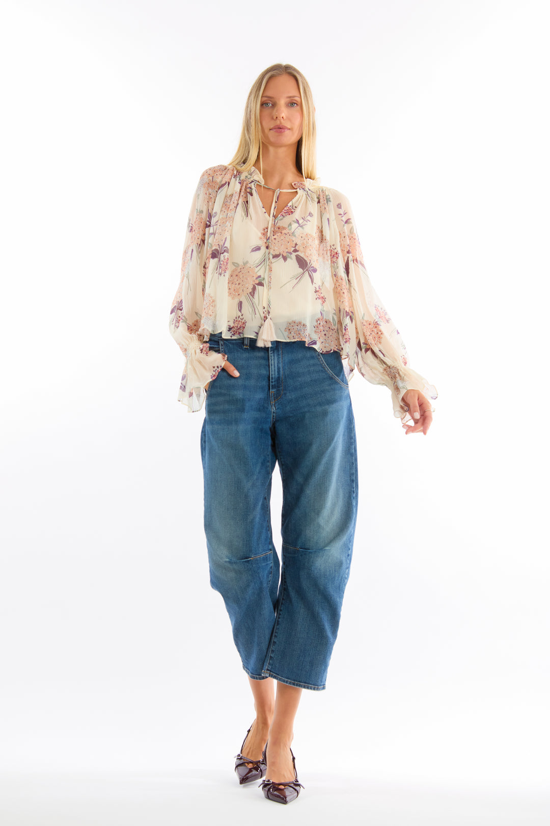 Katerina Blouse - 100% Organic Silk Chiffon
