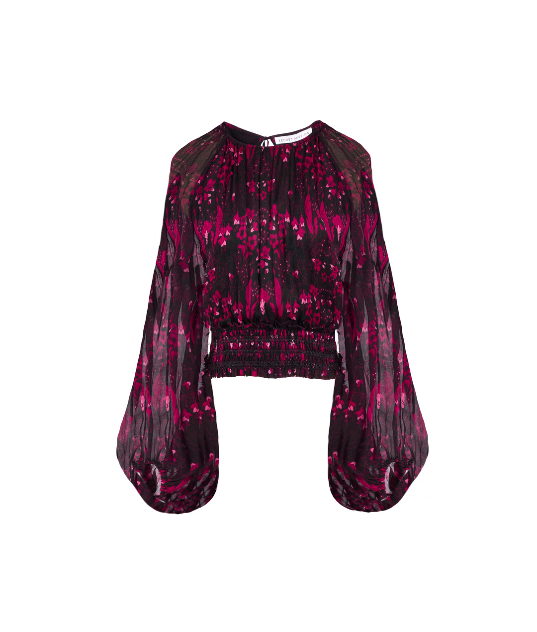 Linnett Blouse - 100% Silk Crinkle Chiffon